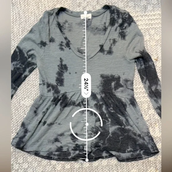Anthropologie | T.La | Tie Dye V-neck Jill
Babydoll Peplum Top size small - Picture 6 of 6